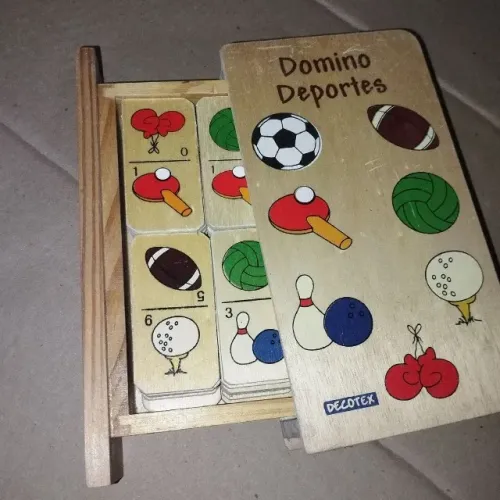 Jogo de dominó de madeira decotex espanhol