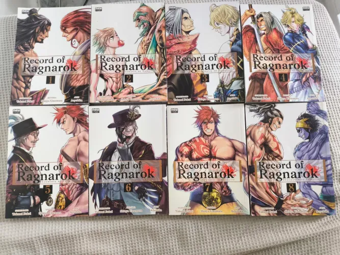 Mangás Record of Ragnarok ( Shuumatsu no valkyrie) do 1 ao 8
