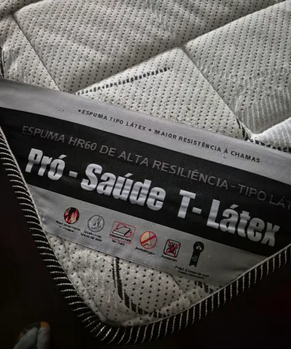 Cama Box King Desmontável Branca com colchão Ortobom Pró-saude T-latexKing size Branca