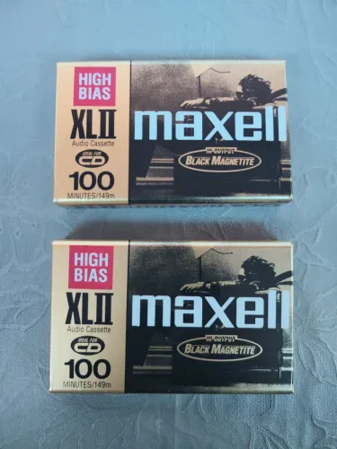Fita cassete maxell XL-100 min lote 2 unidades lacradas
