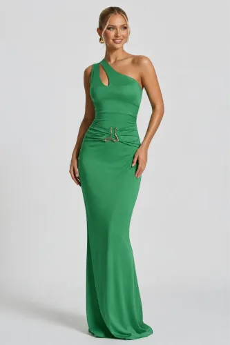 Vestido Longo Verde Elegante