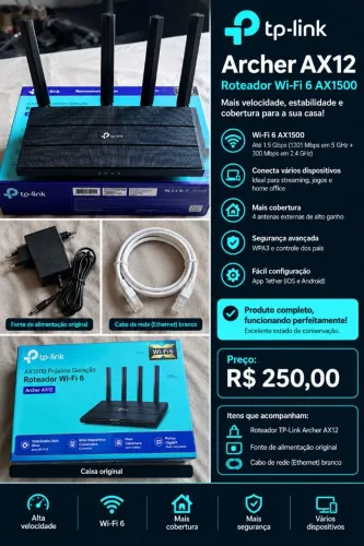 Roteador Tplink ax1500 Archerx12