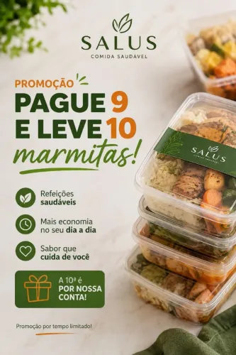 Pague nove e leve 10 marmitas!