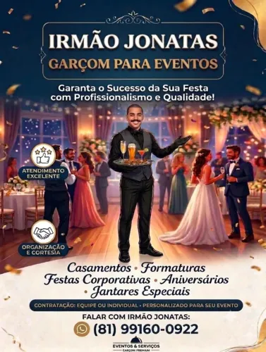 Garçom para Eventos ? Casamentos, Aniversários, Batizados e Festas Corporativas
