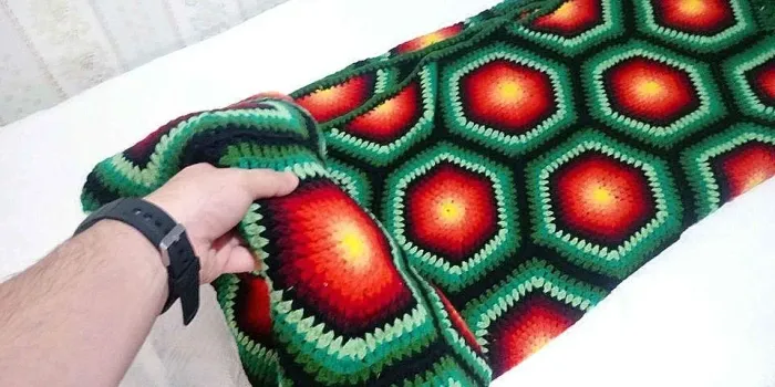 Colcha Artesanal Nova de Casal em Crochê