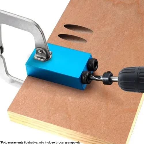 Jig Gabarito Pocket Hole Todo de Metal