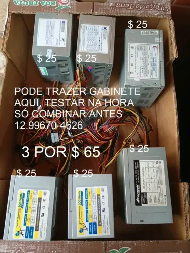 Fonte Atx 450/200 pra Computador Cpu Intel i3 Amd.