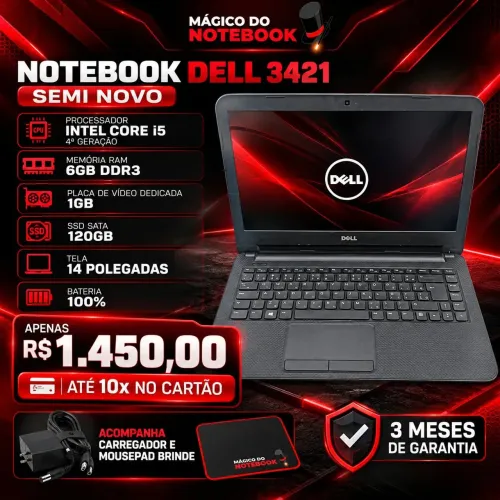 Notebook Dell i5 6Gb de Ram SSD 120Gb