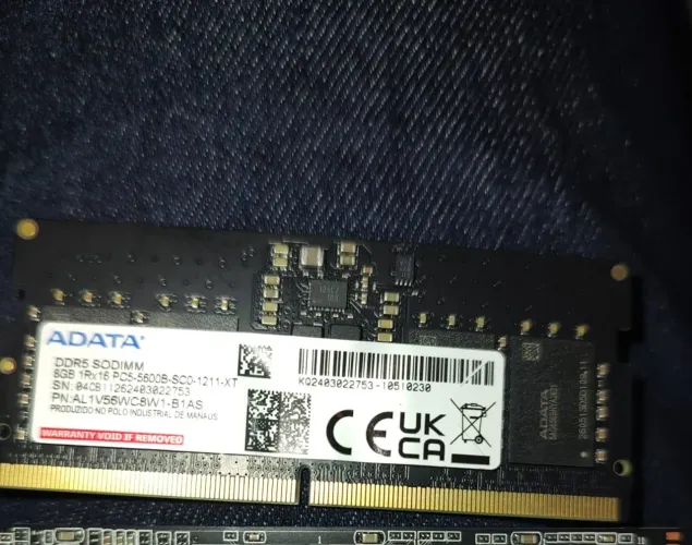 Memória Ddr5 8gb 5600mhz sodimm