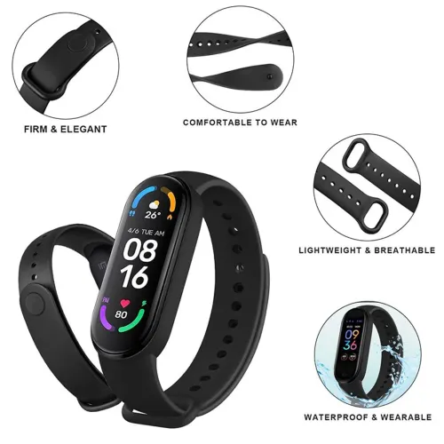 Pulseira para Mi band 5, Mi band 6, Mi band 7, mb4 mb3