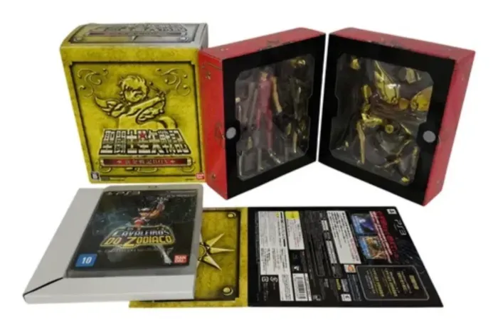 Seiya de Pégaso Primeira Armadura Dourada Edição Limitada Rara com jogo PS3 japonês