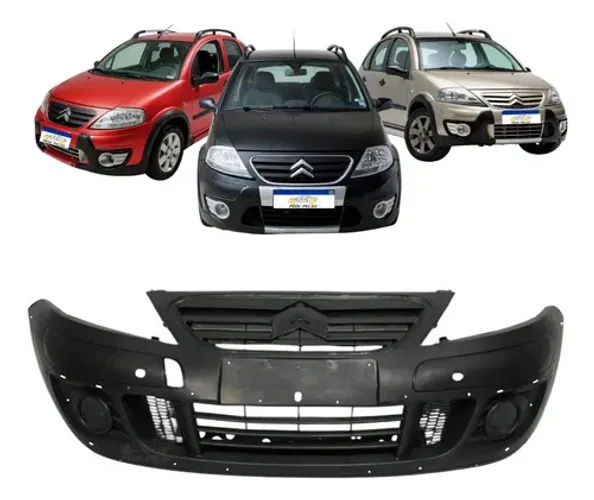 Parachoque Dianteiro Citroen C3 Xtr 2008 A 2012 Com Furo