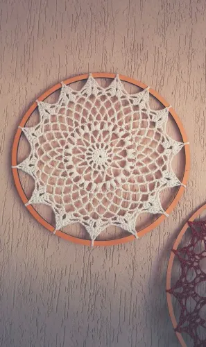 Mandala crochê feita à mão