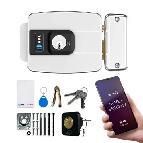 Fechadura Elétrica C90 Inox Control Abre para Fora Aciona por App e tags