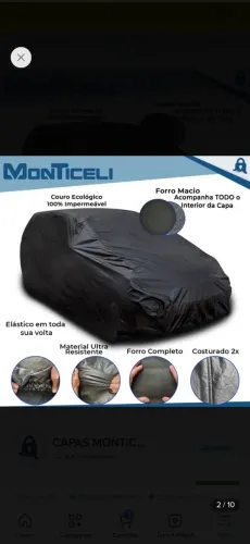 Capa em couro ecológico para carro celta