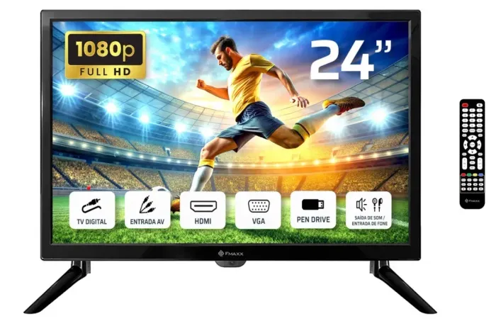 Tv-Monitor Fmaxx Ft24'' Led Full HD Cor Preto