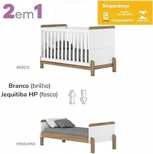 Berço e cama 2 em 1