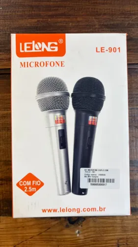 Microfone com fio Lelong (par)