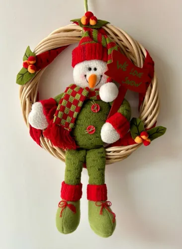 Guirlanda de Natal Boneco de Neve