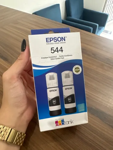 Kit refil de tinta Epson preta 544 com 2 garrafas