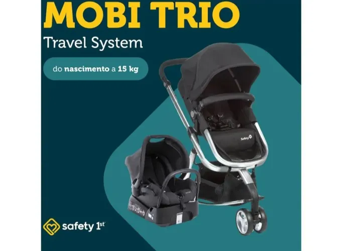 Carrinho de Bebê com Base e Bebê Conforto Safety 1st - Travel System Mobi 0 a 15kg