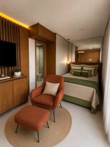 suite de luxo mobiliado e com espetacular estrutura de lazet