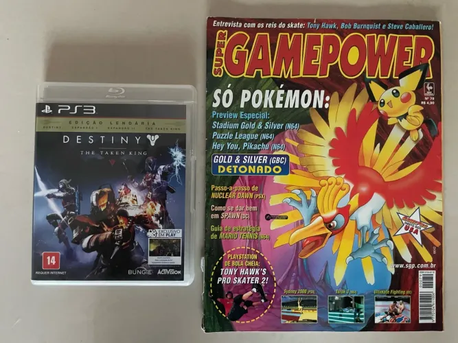 Jogo Destiny para PS3 e Revista Supergame Pokémon