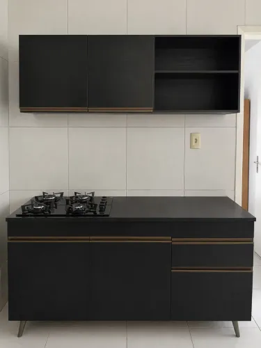 Armário + fogão cooktop 4 bocas 
