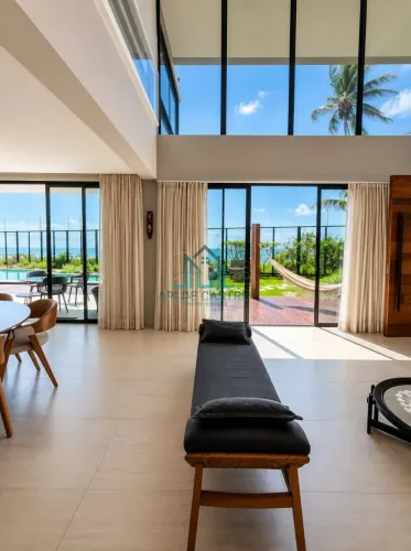 Casa à beira-mar, 395m², 4 Quartos, Elevador à venda em Condomínio - Praia de Garça Torta