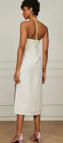 Vestido midi linho animale