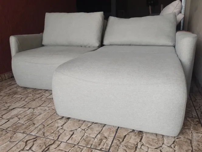 Sofazão cama, luxo,tecido linho trançado, mostruário, de 10,199 por apenas 2,999
