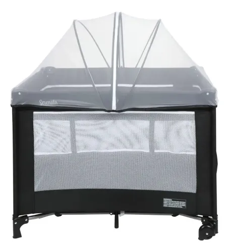 Berço Desmontável Portátil Serenata Preto Até 15kg