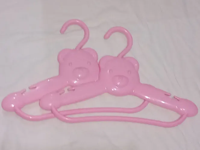 cabides de urso infantis cor-de-rosa 2uni