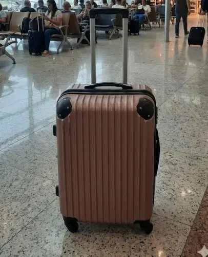 Mala De Bordo , leve no avião, com zíper, expansíveis rodinha.