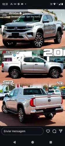 Rodas aro 20 Volkswagen Amarok Diamantada com preto 5x120 novas 