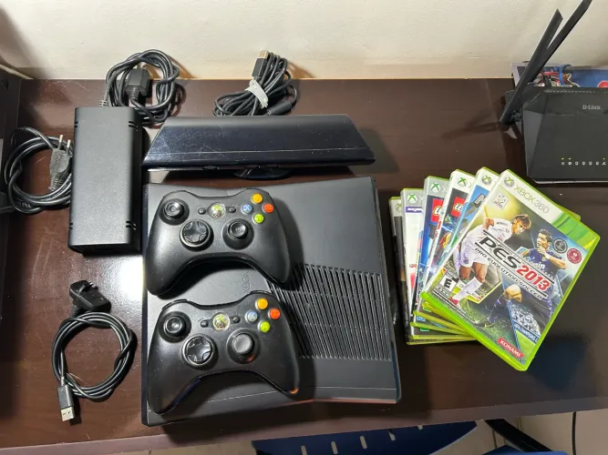 Xbox 360 usado + Mídias físicas e Hd com 50 Jogos