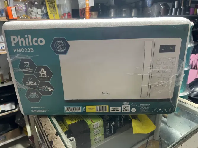 Vendo microondas novo lacrado branco espelhado 20lt