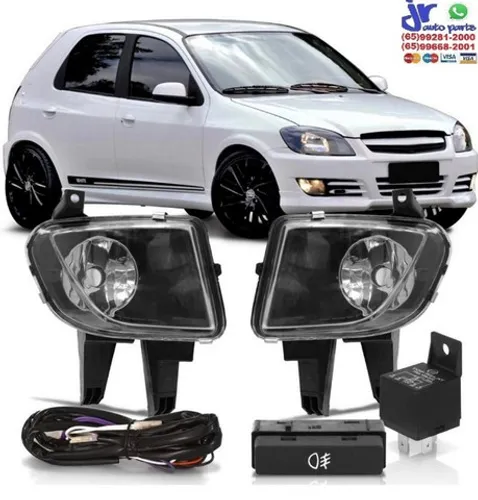Kit Farol de Milha Celta 2006 a 2015 Auxiliar Neblina
