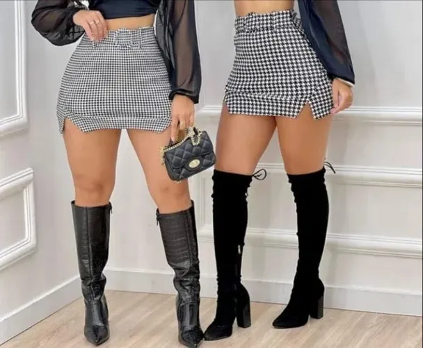 Short saia em xadrez, veste do nº38 ao nº46, chama no zap *