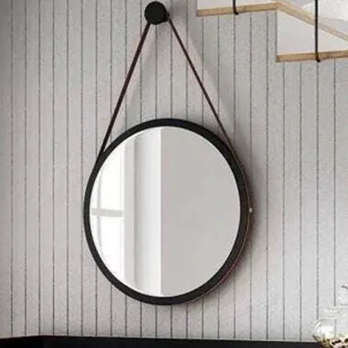 Espelho Decorativo 54cm com Alça Preto Frete Grátis- Até 12x S/ Juros