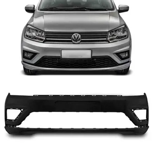 Parachoque Volkswagen Gol G8 2019 à 2023 - Furo Farol Auxiliar - Dianteiro Preto - Lumax