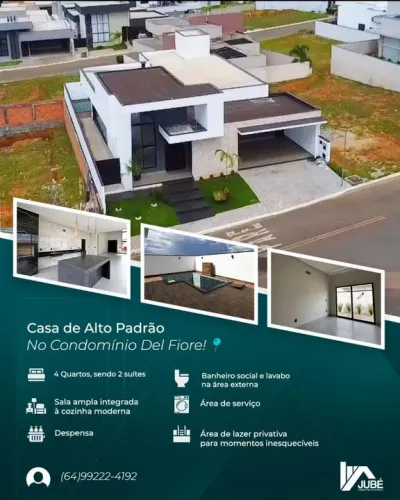 Casa de Alto Padrão no Condomínio Del Fiore
