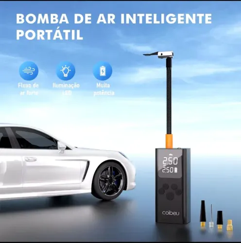 Bomba de Ar Inteligente Portátil para Bicicleta