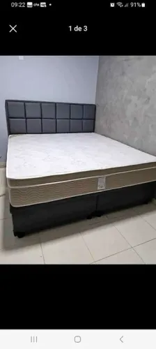 Cabeceira  super king  com colchão molas ensacadas e box 