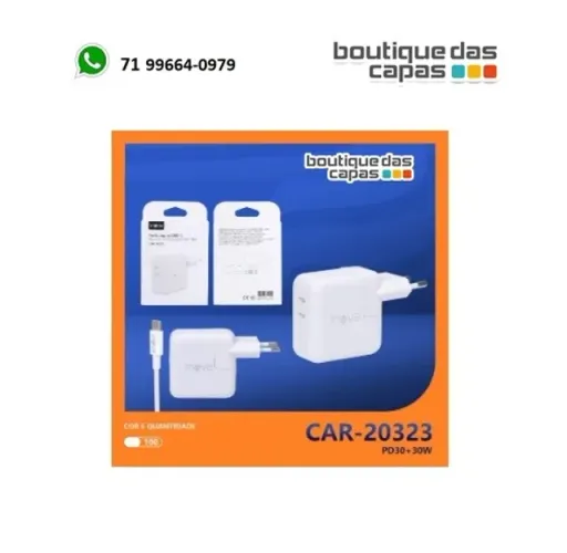 Carregador rapido dupla porta tipo c + cabo tipo c x tipo c iphone 15 a 15 pro max samsung