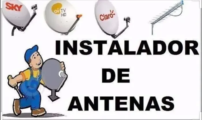 Instalador de antena digital e via satélite. 