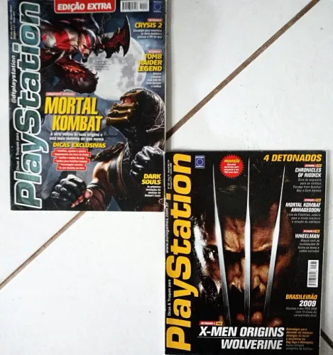 Kit 2 Revistas Playstation Detonados de Mortal Kombat, Mortal Kombat Armageddon Nº 125 148