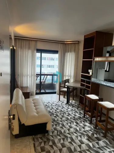 Apartamento mobiliado para locação no Itaim Bibi, com 1 dorm e 1 vaga de garagem