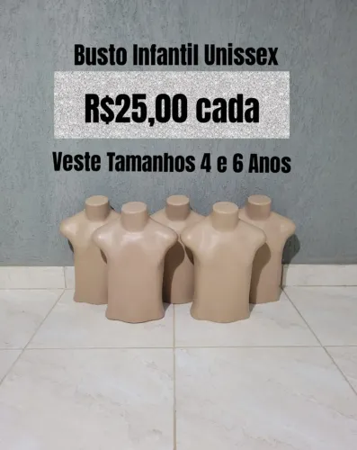 Busto infantil unissex 