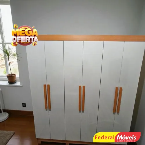 Guarda Roupa Casal 6 Portas 2 Gavetas 100% MDF Mega Oferta - Fazemos